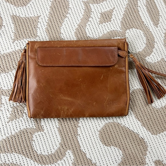 Leather Tassle Zipper Clutch | Tablet Sleeve - Picture 4 of 6